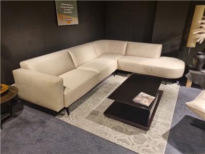 Lederland BREDA Showroommodel Croy  Grote hoekbank met ronde hoek